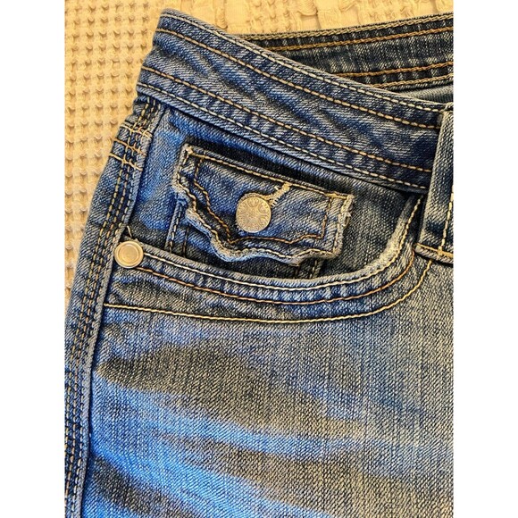 Nobo No Boundaries Shorts Denim Distressed  Size 11 Juniors Button Front - Picture 3 of 9